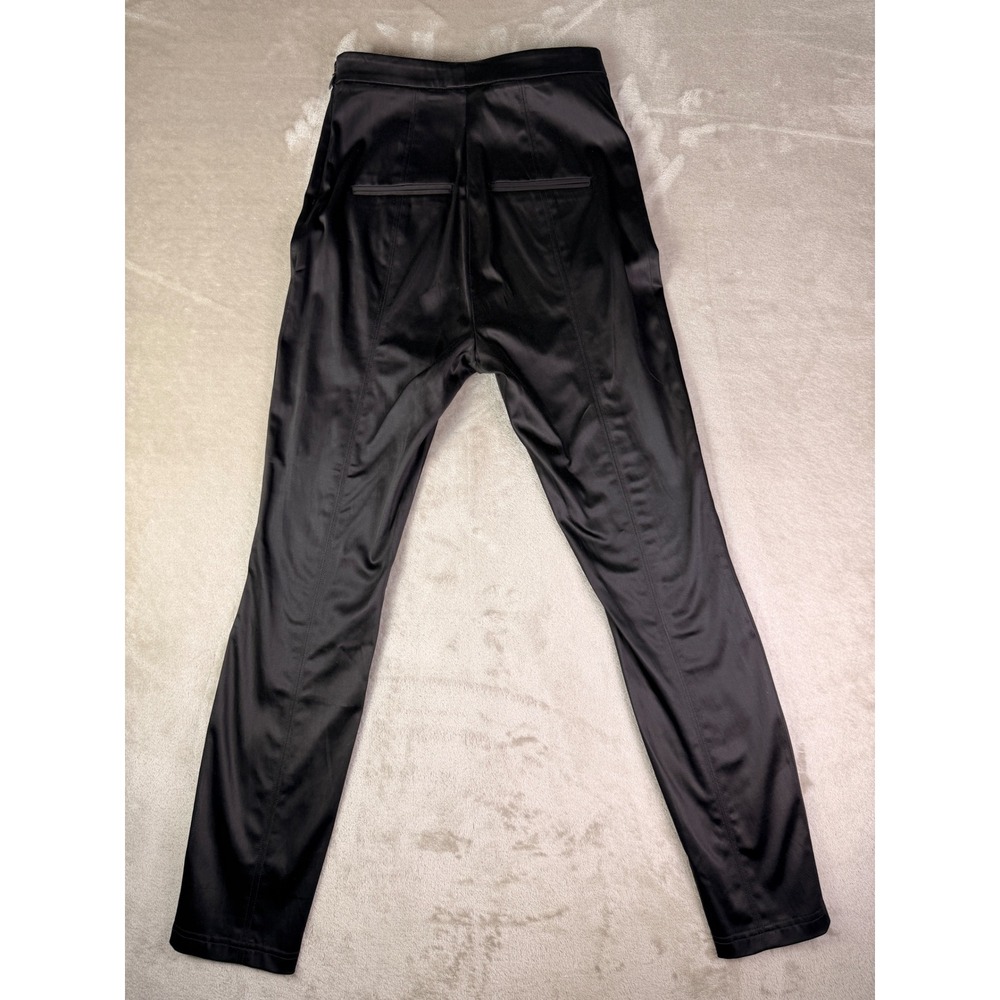 & Other Stories Womens Black Satin High Waisted Slim‎ Leg Trousers Size 4 Small - Picture 3 of 10